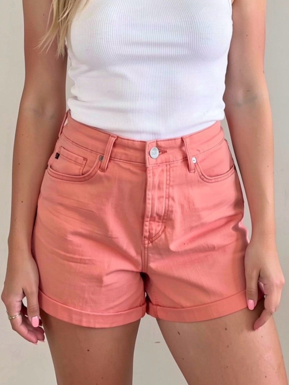 DEAR JOHN American Classic Women's Jean Shorts in ChalkPink Coral Shorts Size 30